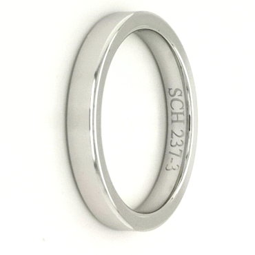 Modern ring 237-3mm vitguld