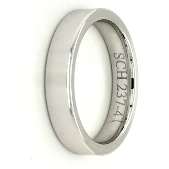 Modern ring 237-4mm vitguld