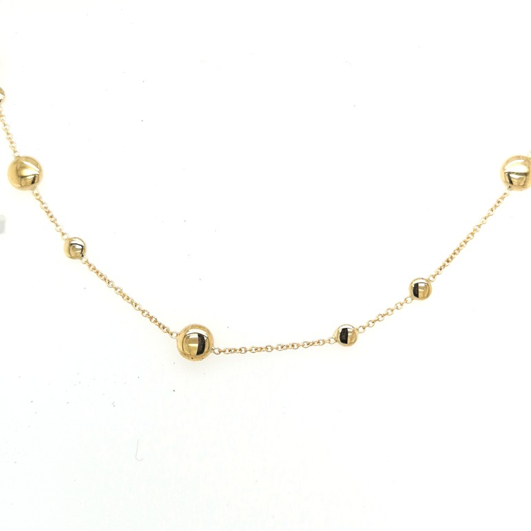 18K halsband med brickor
