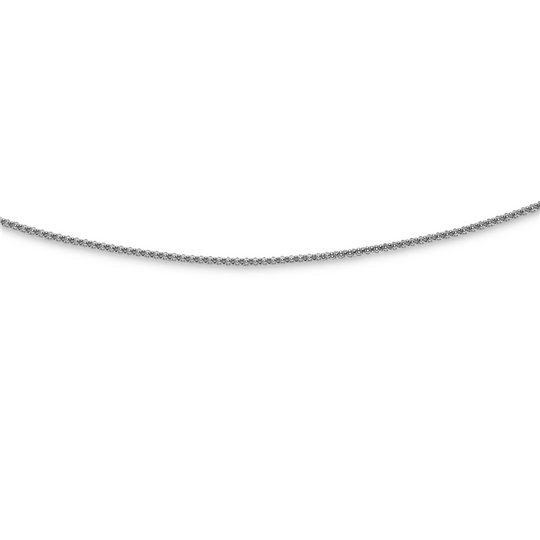 Halsband Necklace Popcorn, Thin, Rhodium Plated