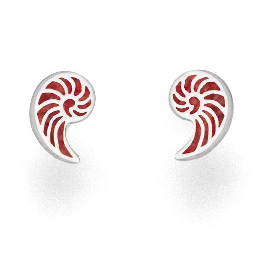 Örhängen Ear Studs Coral Nautilus