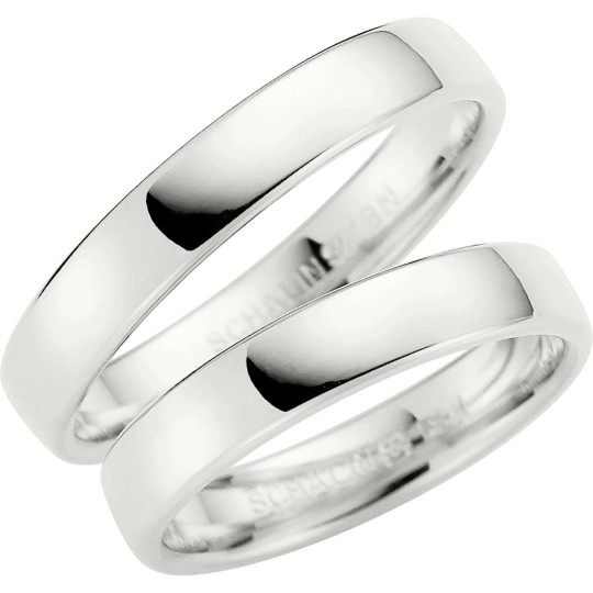 Silver ring 4mm blank polerad   yta 01