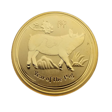 Års mynt 2019 guld 31,1g 1oz Grisen