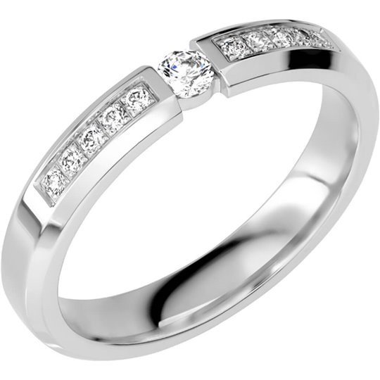 Ring SR2053 vitguld diamanter sign of love ring
