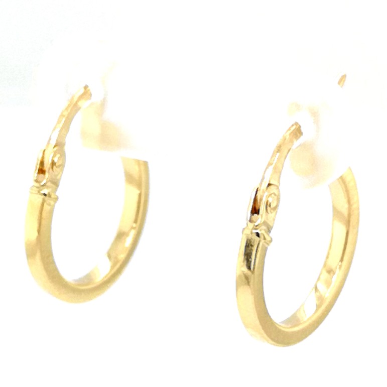 18k creol örhängen med bygel lås 18k creol örhängen med bygel lås