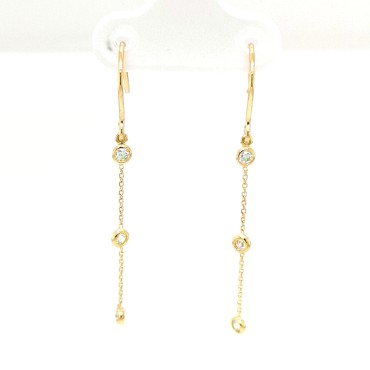 18k krok örhängen med klara stenar