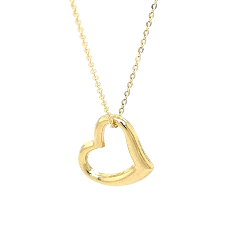 18k collier med öppet hjärta