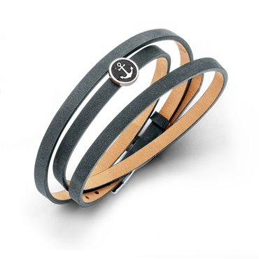 Lederarmband mit Element "Anker"
