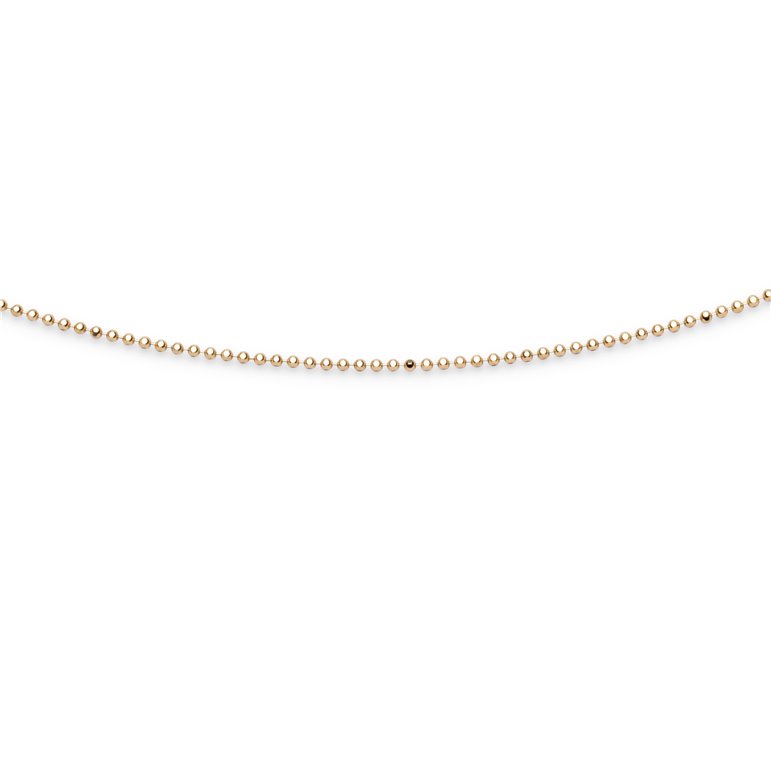 Kette "Kugel, geschliffen" 1,8 mm vergoldet