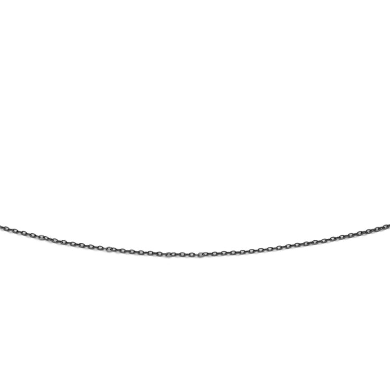 Kette"Anker geschliffen" fein 40+5 cm rhuteniert