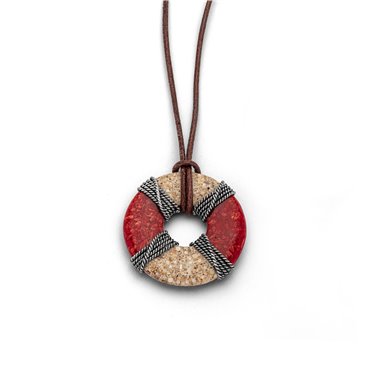 Kette "Rettungsring Sand/Koralle"