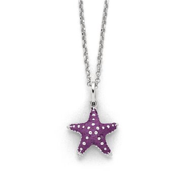 Kette "Seestern" Steinsand lila