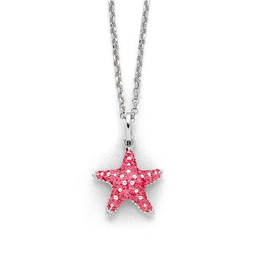 Kette "Seestern" Steinsand rosa