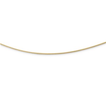Kette "Omega, dünn" 42 cm, vergoldet