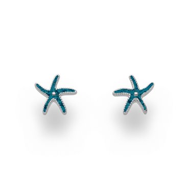 Ohrring "Seestern blau"