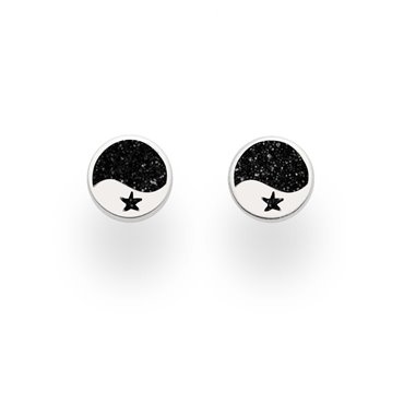 Ohrstecker "Welle/Seestern Lavasand