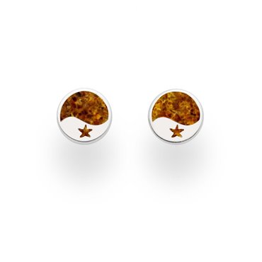 Ohrstecker "Welle/Seestern Bernstein