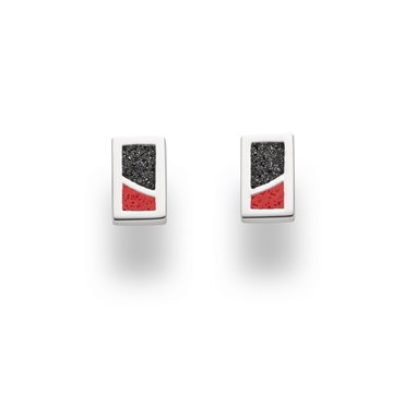 Ohrstecker "Duett" Lavasand/Koralle
