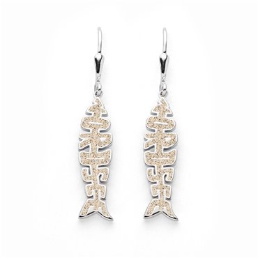 Ohrhänger Fischgräte Nordsee Strandsand