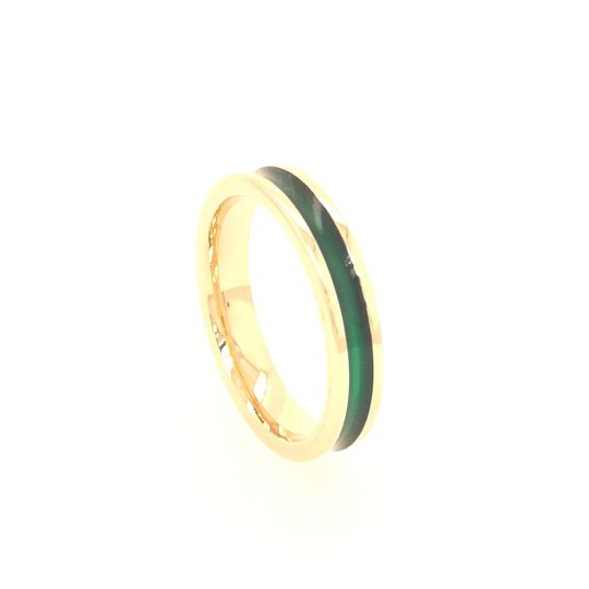 Norrsken ring – Aurora green rödguldring