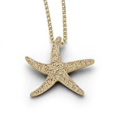 Anhänger "Sandseestern" vergoldet