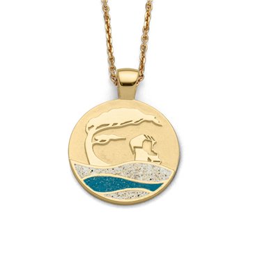 Anhänger Ebbe & Flut "Strandsand Logo" Strandsand/bl. Steinsand