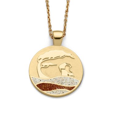 Anhänger Ebbe & Flut "Strandsand Logo" Strandsand/Bernsteinsand