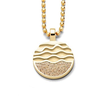 Anhänger "Ebbe & Flut 2.0" vergoldet