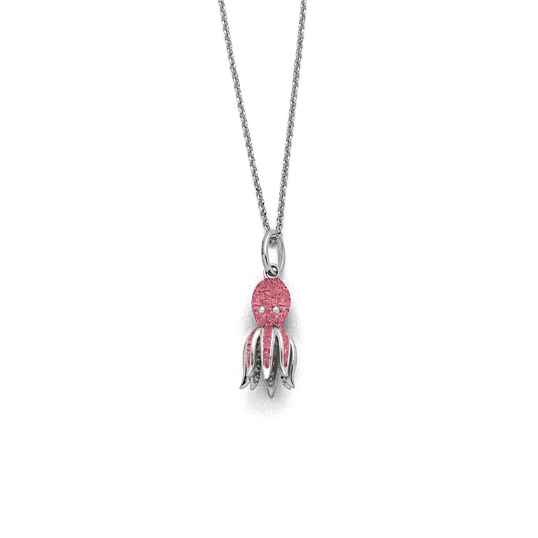 Anhänger "Oktopus" Steinsand rosa