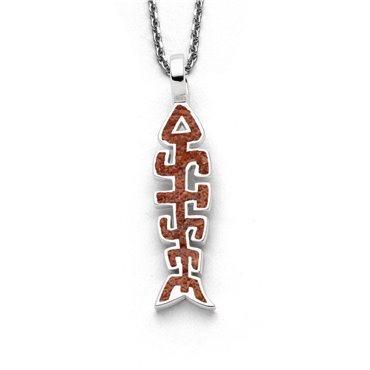 Anhänger Fischgräte "Ostsee" Bernstein