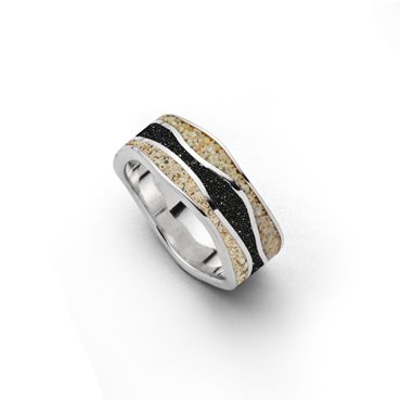 Ring "Ebbe & Flut" Lavasand-Sand-Mix