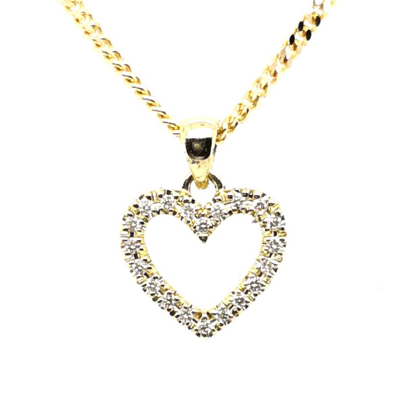 Rödguld hjärta med stenar Rödguld hjärta med stenar