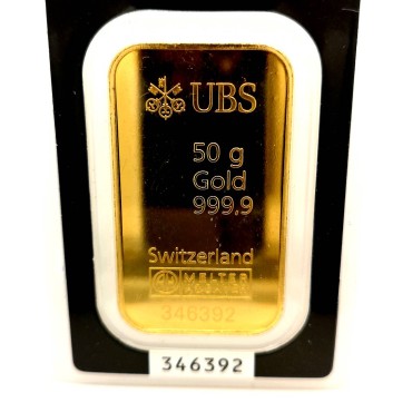 50g UBS guld Investering– Guld tacka 24K