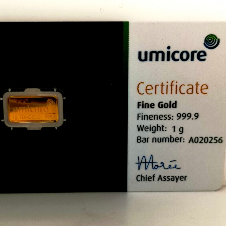 Umicore certifikat