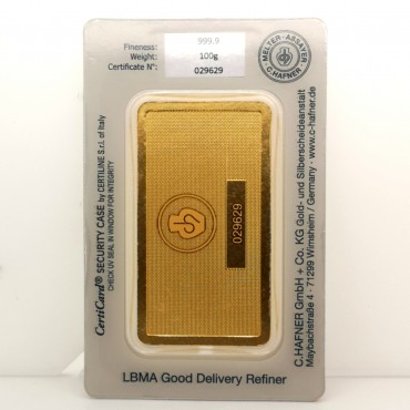 Chafner 999 100g guld tacka