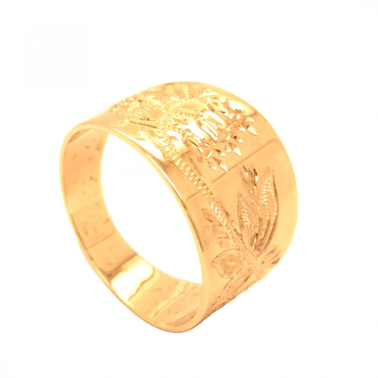 Tornedalsring guld 14k handgraverad tornedalsbomma Tornedalsring guld 14k handgraverad tornedalsbomma