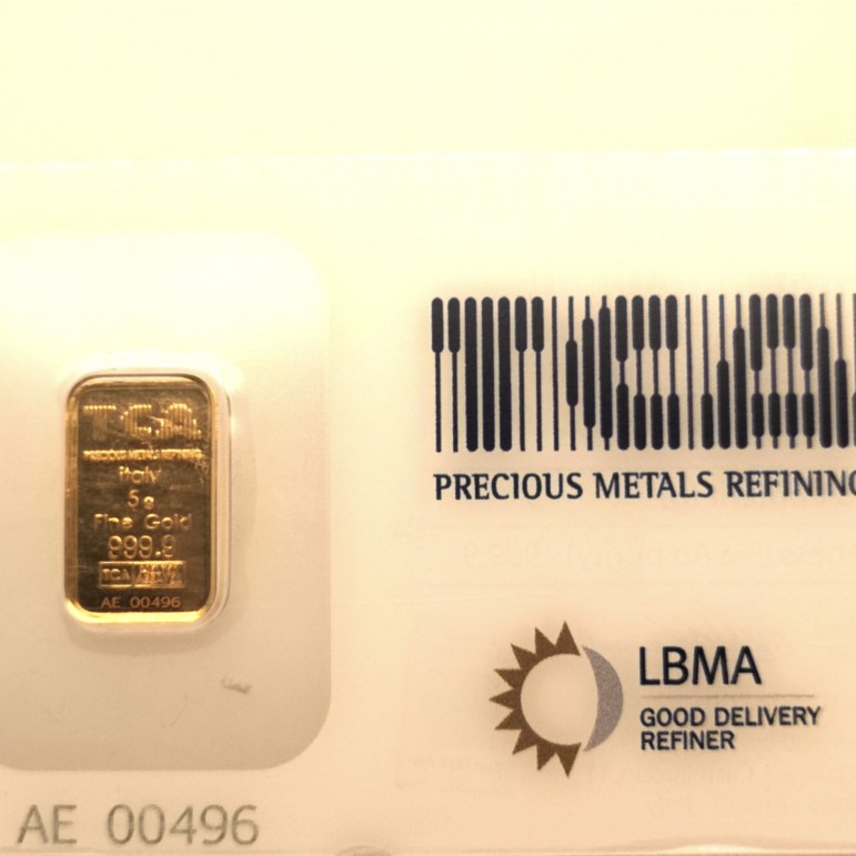 TCA goldbar 24k 999 gold