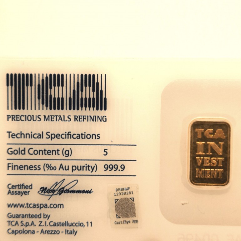 5g TCA guldtacka 24k