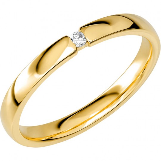Gult guld 18k schalins ring  sign of love