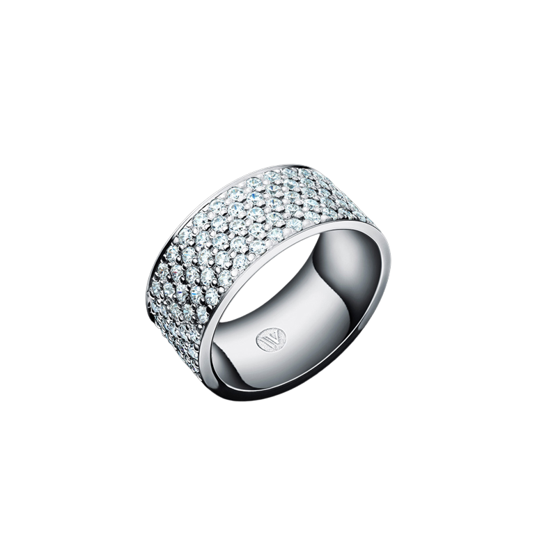 Royal ring – Arrow H vitguld